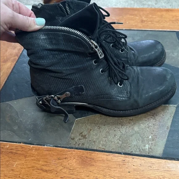 Navy A.S. 98 booties - Picture 2 of 7